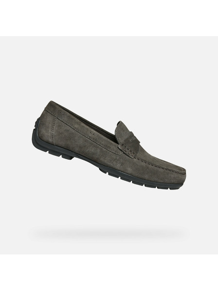 Geox Sivé pánske mokasíny Geox Moner W 2FIT