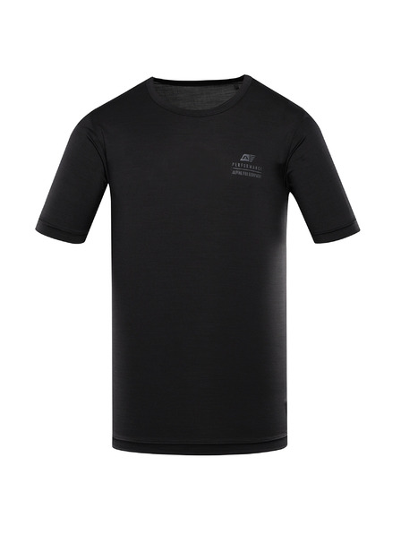 ALPINE PRO Pánske rýchloschnúce tričko s cool dry ALPINE PRO BASIK black