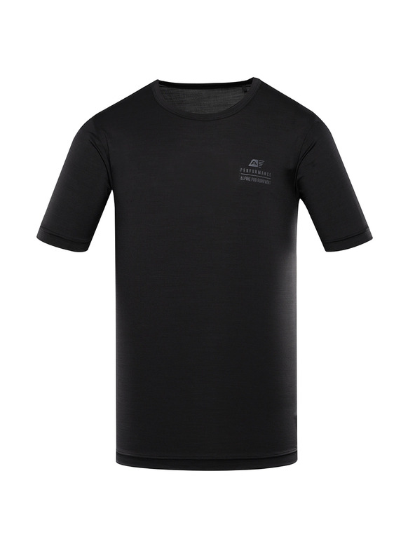 ALPINE PRO Pánske rýchloschnúce tričko s cool dry ALPINE PRO BASIK black