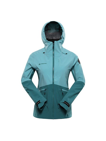 ALPINE PRO Dámska nepremokavá bunda s ptx membránou ALPINE PRO ZARRA aqua sea
