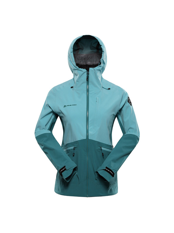 ALPINE PRO Dámska nepremokavá bunda s ptx membránou ALPINE PRO ZARRA aqua sea