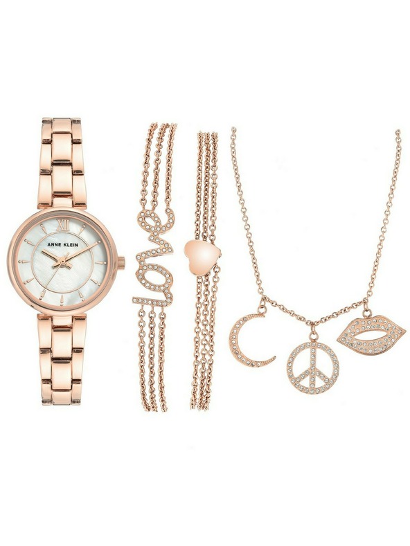 Anne Klein Ružovozlaté dámske hodinky Anne Klein