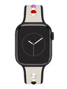Anne Klein Silikónový krémovo-čierny remienok Anne Klein pre Apple Watch 38/40/41