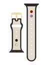 Anne Klein Silikónový krémovo-čierny remienok Anne Klein pre Apple Watch 38/40/41