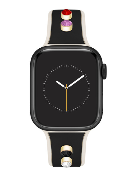 Anne Klein Silikónový čierno-krémový remienok Anne Klein pre Apple Watch 38/40/41