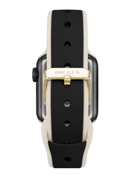 Anne Klein Silikónový čierno-krémový remienok Anne Klein pre Apple Watch 38/40/41