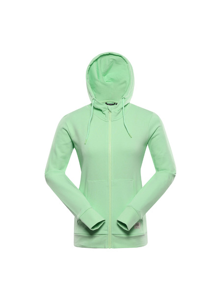 ALPINE PRO Dámska bavlnená mikina ALPINE PRO LOKKA paradise green