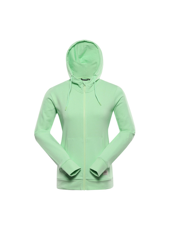 ALPINE PRO Dámska bavlnená mikina ALPINE PRO LOKKA paradise green