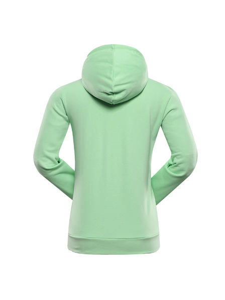ALPINE PRO Dámska bavlnená mikina ALPINE PRO LOKKA paradise green