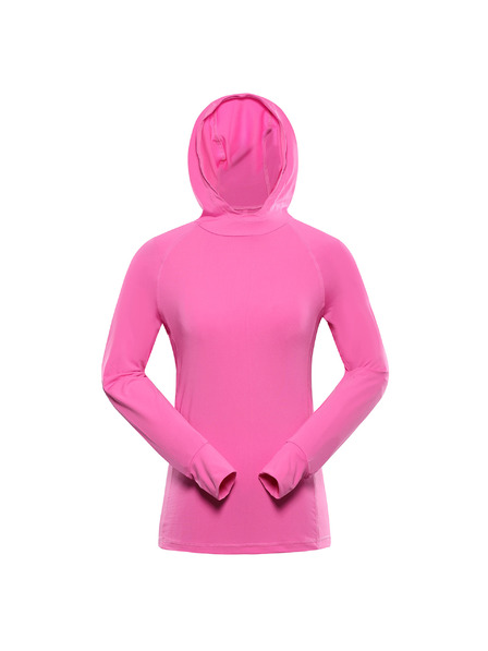 ALPINE PRO Dámska funkčná mikina s reflexnými prvkami ALPINE PRO IZARA neon pink