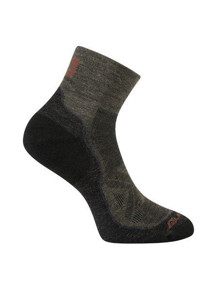 ALPINE PRO Antibakteriálne ponožky z merino vlny ALPINE PRO DERERE stone gray