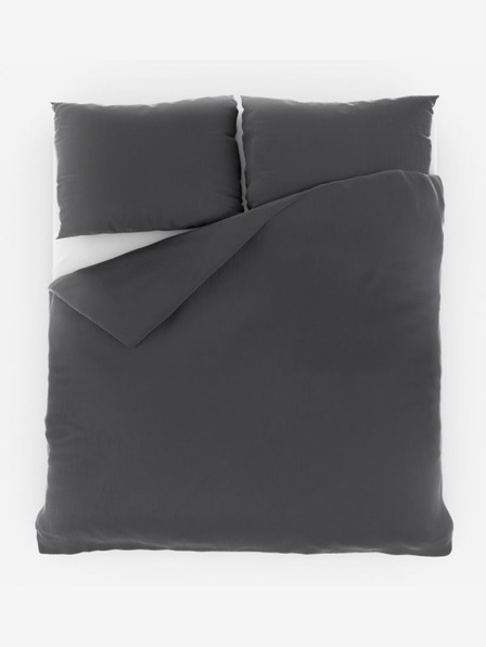 Kvalitex Francúzske mušelínové posteľné obliečky 240x220, 70x90cm tmavosivé Kvalitex