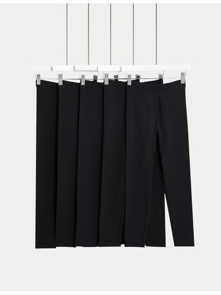 Marks & Spencer Vysoké bavlnené legíny s potlačou sada 5 ks (6-16 rokov) Marks & Spencer