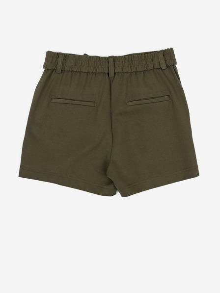 ONLY Khaki dievčenské šortky ONLY Poptrash