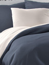 Kvalitex Saténové francúzske posteľné obliečky LUXURY COLLECTION 1+2, 200x200, 70x90cm tmavosivé / biele