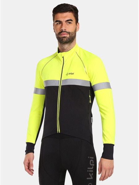 Kilpi Žlto-čierna pánska softshellová cyklistická bunda Kilpi NERETO-M