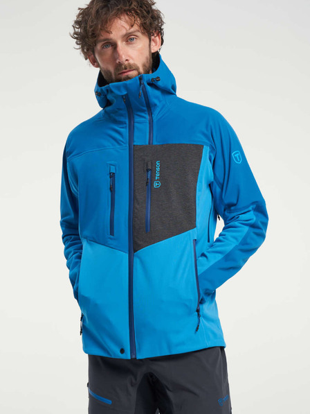 Tenson Pánska skialpinistická softshellová bunda TENSON Touring Softshell M tyrkysová