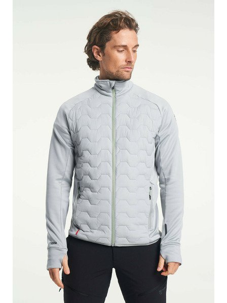 Tenson Pánska Hybridná Bunda TENSON TXlite Hybrid Zip M Svetlo Šedá