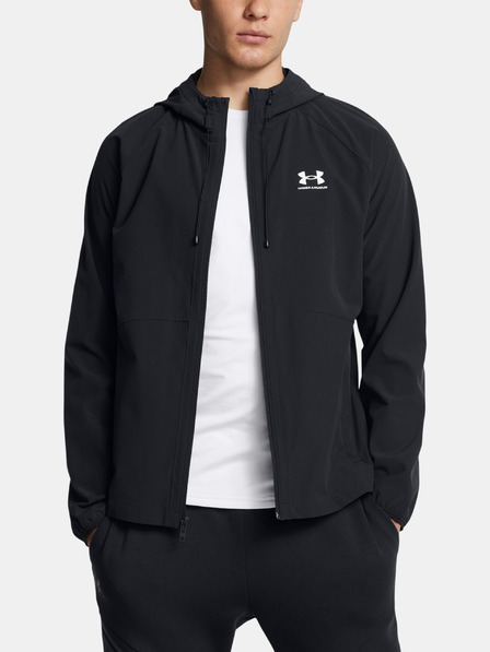 Under Armour Pánska bunda Under Armour UA Stretch Wvn WindbreakerEU-BLK