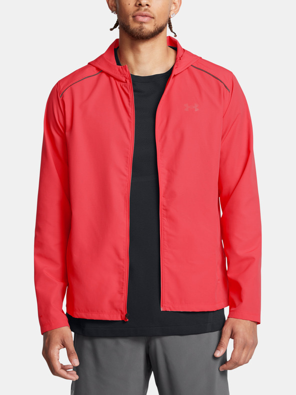 Under Armour Pánska bunda Under Armour UA Launch Hooded Jacket-RED