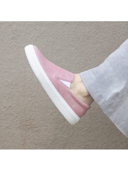 Vasky Dámske kožené slip on ružové - jarné / jesenné topánky VASKY