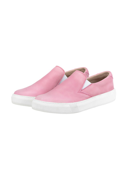 Vasky Dámske kožené slip on ružové - jarné / jesenné topánky VASKY