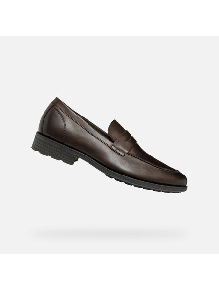 Geox Tmavohnedé pánske mokasíny Geox Walk Pleasure F