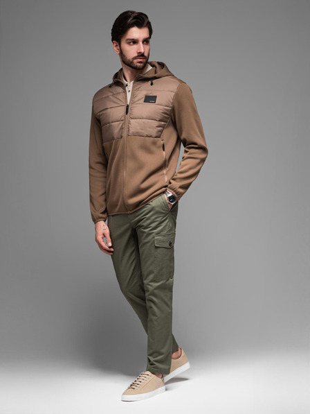 Ombre Clothing Pánska ľahká farebná športová bunda s fleecom Ombre Clothing