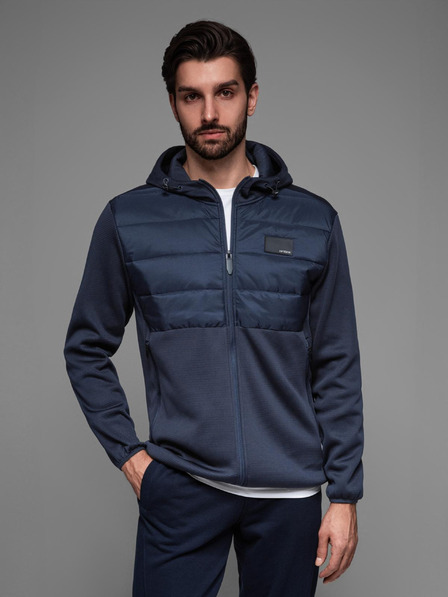 Ombre Clothing Pánska ľahká farebná športová bunda s fleecom Ombre Clothing