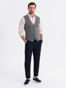 Ombre Clothing Priľnavá elegantná pánska štruktúrovaná pletená vesta Ombre Clothing