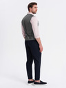 Ombre Clothing Priľnavá elegantná pánska štruktúrovaná pletená vesta Ombre Clothing