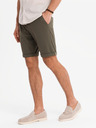 Ombre Clothing Pánske pletené šortky so zahrnutými nohavicami Ombre Clothing