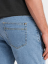 Ombre Clothing Pánske džínsové šortky so zahrnutými nohavicami Ombre Clothing