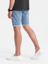 Ombre Clothing Pánske džínsové šortky so zahrnutými nohavicami Ombre Clothing
