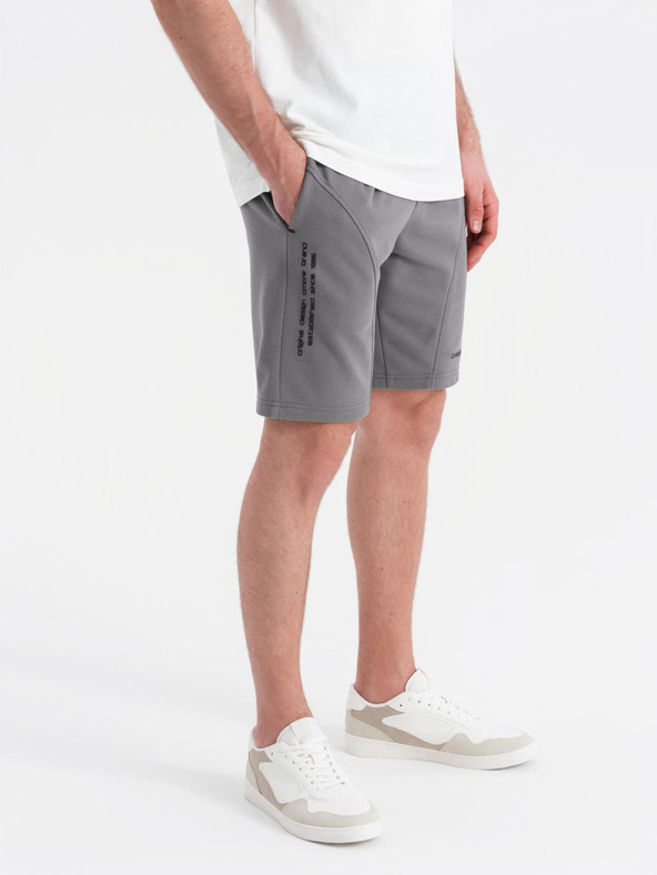 Ombre Clothing Pánske krátke teplákové šortky s potlačou Ombre Clothing