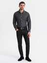 Ombre Clothing Pánska džínsová košeľa s vyšívaným vreckom Ombre Clothing