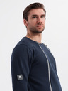 Ombre Clothing Praná pánska mikina s ozdobným prešitím pri výstrihu Ombre Clothing