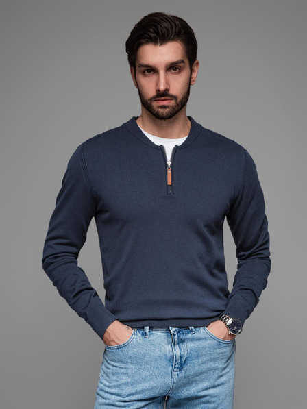 Ombre Clothing Pánsky pletený sveter so štruktúrovanými bodkami Ombre Clothing