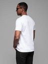 Ombre Clothing Pánske tričko z bavlneného žerzeja s veľkým nápisom na boku Ombre Clothing