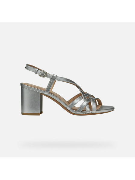Geox Strieborné dámske sandále Geox Virnilisa 65 S