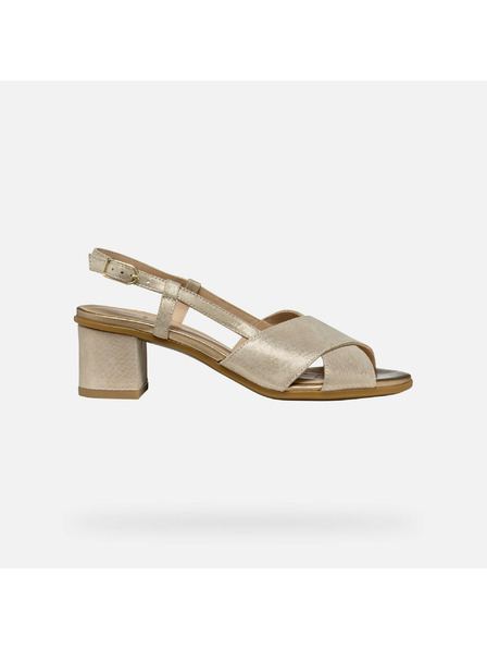 Geox Zlaté dámske sandále Geox Aurely 50