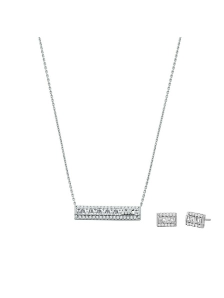 Michael Kors Dámsky strieborný náhrdelník Michael Kors MKC1688SET