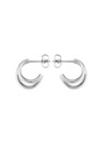 Rosefield Rosefield náušnice striebornej farby Double Hoops JEDHS-J576