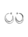 Rosefield Rosefield náušnice striebornej farby Triple Hoops JETHS-J574