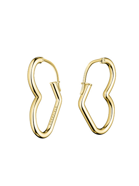 Rosefield Rosefield náušnice zlatej farby Heart Hoops JEHHG-J579