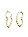 Rosefield Rosefield náušnice zlatej farby Heart Hoops JEHHG-J579