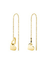 Rosefield Rosefield náušnice v zlatej farbe Double Heart JEDHG-J686