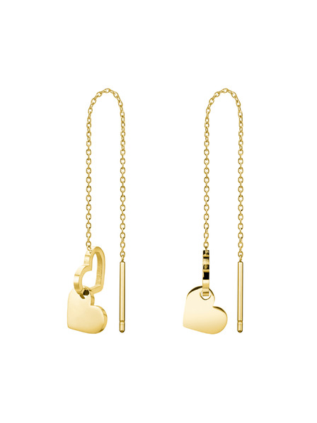 Rosefield Rosefield náušnice v zlatej farbe Double Heart JEDHG-J686
