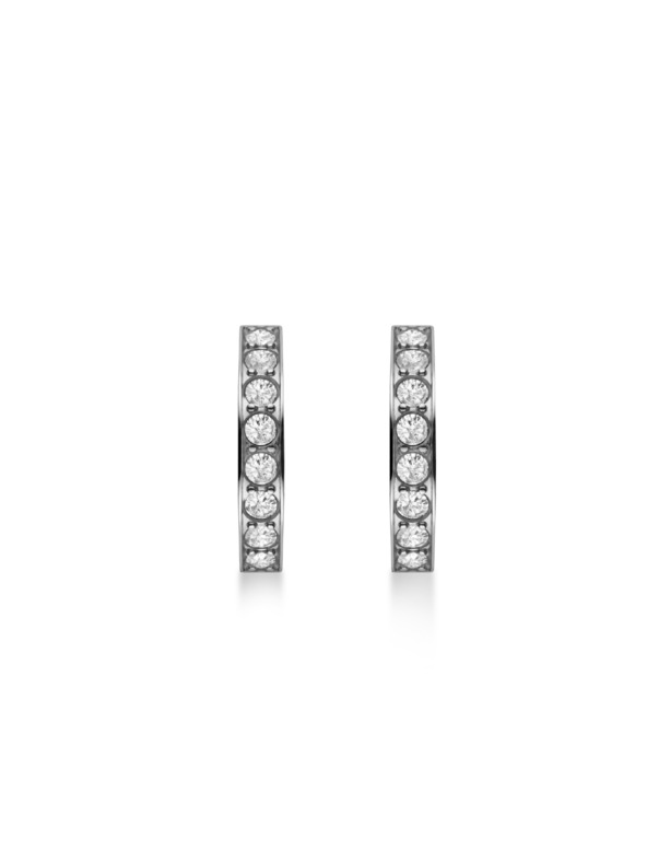 Rosefield Rosefield náušnice striebornej farby Crystal Hoops JECHS-J572