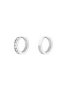 Rosefield Rosefield náušnice striebornej farby Crystal Hoops JECHS-J572